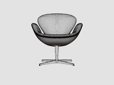 The Swan by Arne Jacobsen Chair 3D Model