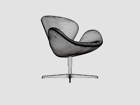 The Swan by Arne Jacobsen Chair 3D Model