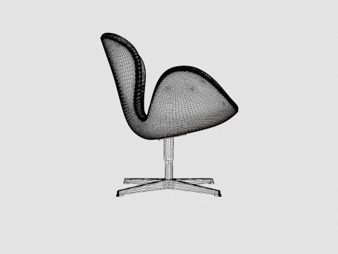The Swan by Arne Jacobsen Chair 3D Model
