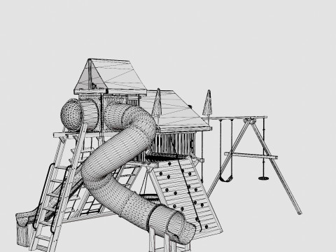 Monster Castle Pkg V Loaded With Tarp 3D Model