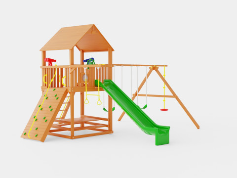 Circus Clubhouse Pkg II Popular With Wood Roof 3D मॉडल