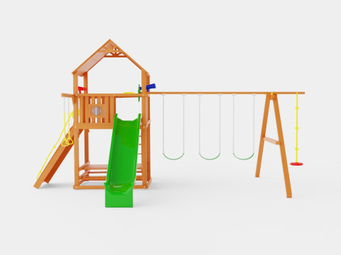 Circus Clubhouse Pkg II Popular With Wood Roof 3D 모델