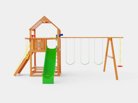 Circus Clubhouse Pkg II Popular With Wood Roof 3D Model