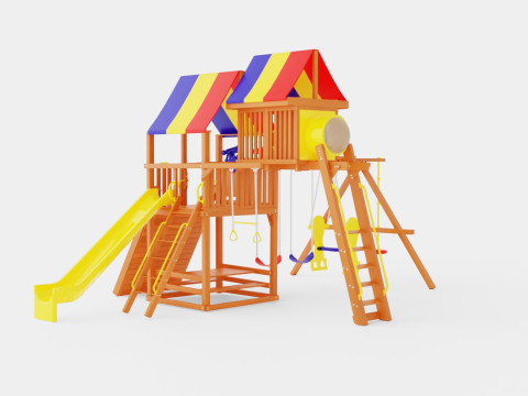 Sunshine Clubhouse Pkg IV Tons of Bells Whistles With Tarp 3D मॉडल