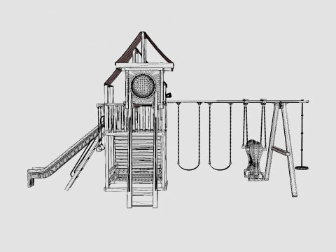 Sunshine Clubhouse Pkg IV Tons of Bells Whistles With Tarp 3D Model