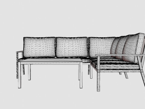 Rana sofa set 3D 模型