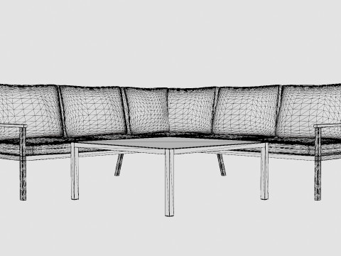 Rana sofa set 3D 模型