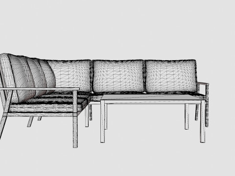Rana sofa set 3D 模型
