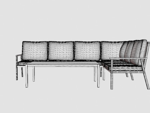 Rana sofa set 3D-Modell