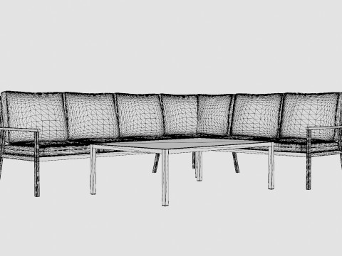 Rana sofa set 3D-Modell