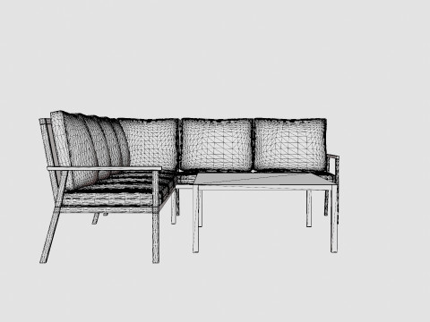 Rana sofa set 3D-Modell