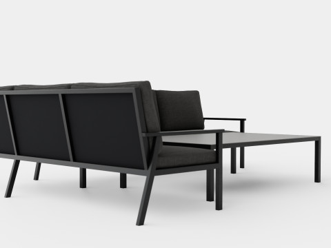 Rana sofa set 3D Model