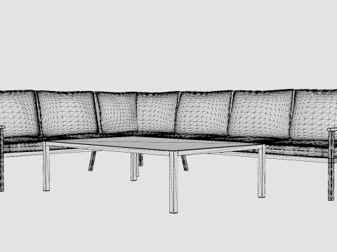 Rana sofa set 3D Model