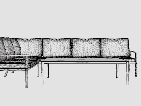 Rana sofa set 3D Model