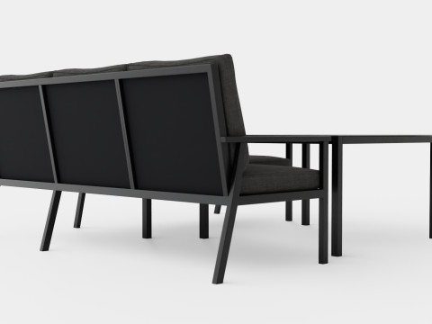 Rana sofa set Model 3D