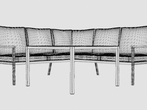 Rana sofa set Model 3D