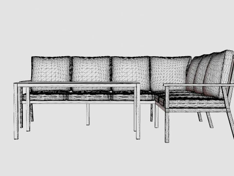 Conjunto de sof&aacute;s Rana Modelo 3D