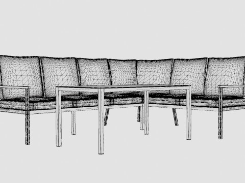 Rana sofa set Model 3D