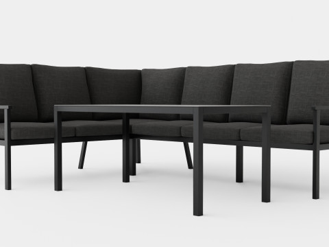 Rana sofa set 3D Model