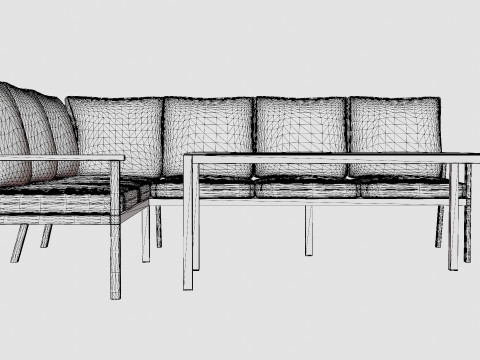 Rana sofa set 3D Model