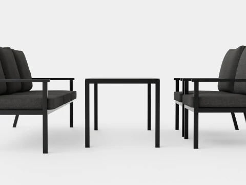 Conjunto de sof&aacute;s Rana de 3 lugares Modelo 3D