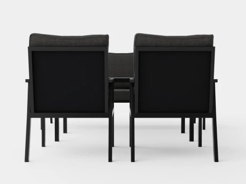 Rana 3-seater sofa set 3D Model