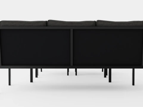 Rana 3-seater sofa set 3D Model