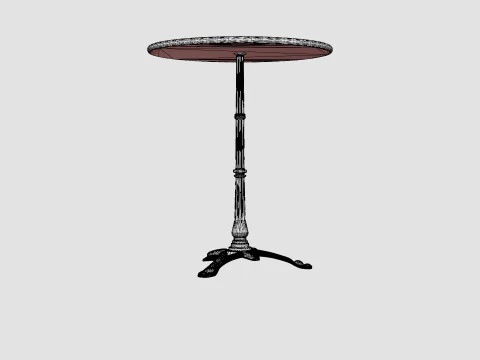 Loire marble table 3D Model