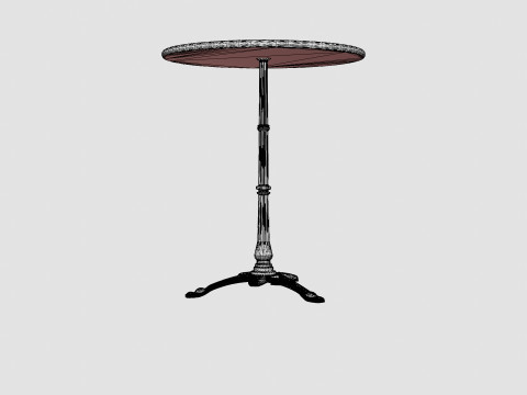 Loire marble table 3Dモデル