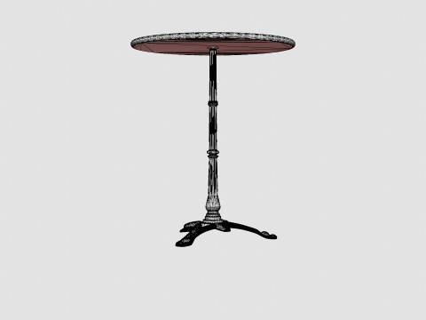 Loire marble table 3Dモデル