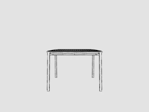 Naos dining table 3D Model