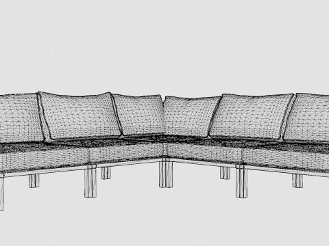 Leone sofa set 3D Model