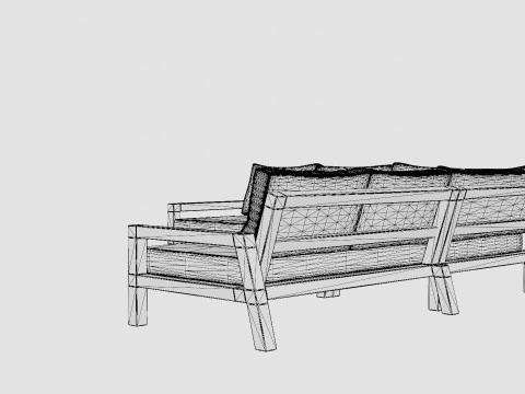 Stettler sofa set 3D Model