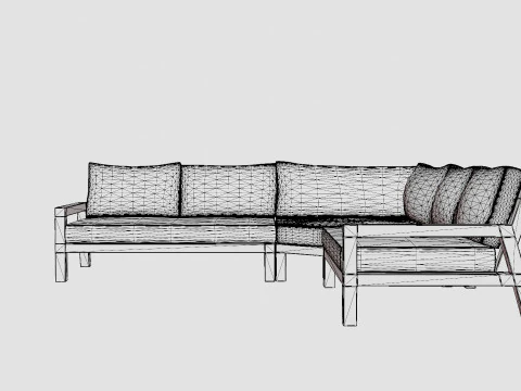 Stettler sofa set 3D Model