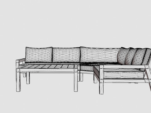 Stettler sofa set 3D मॉडल