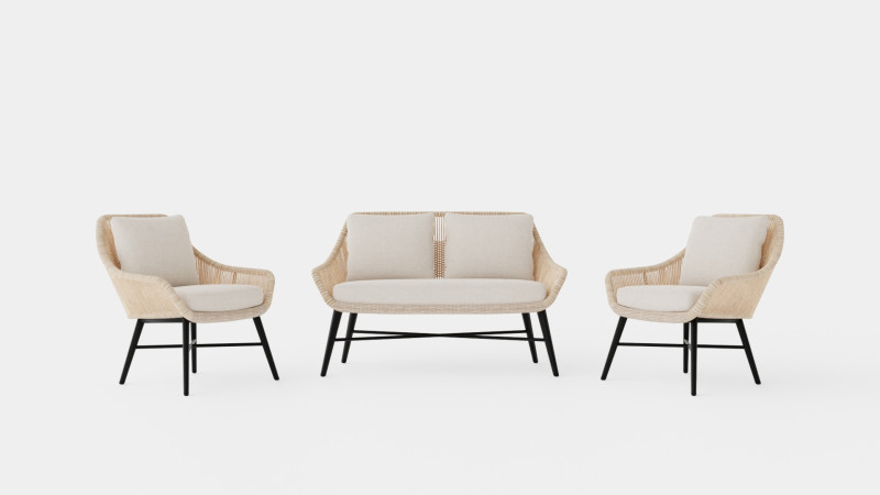 Pembroke sofa set 3D Модель .c4d .max .obj .3ds .fbx .stl .blend 