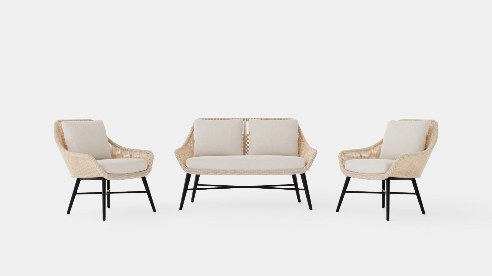 Pembroke sofa set 3D Model .c4d .max .obj .3ds .fbx .stl .blend 