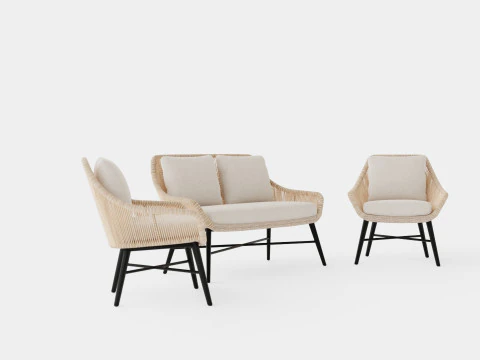 Pembroke sofa set 3D Model