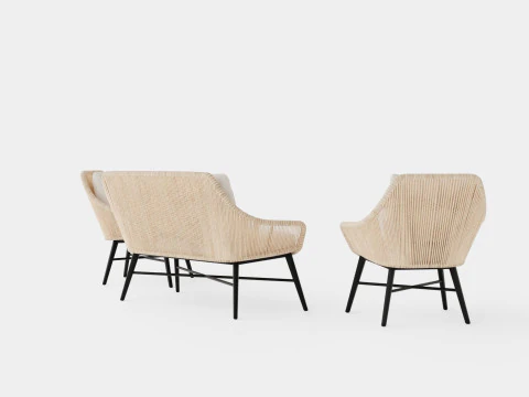 Pembroke sofa set 3D Model