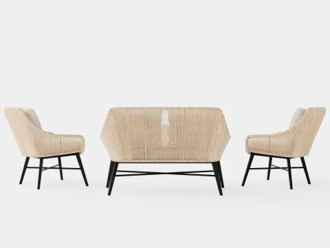 Pembroke sofa set 3D Model