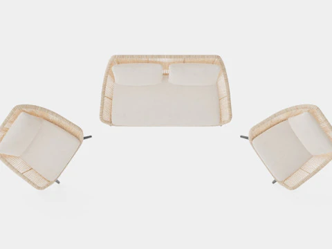 Pembroke sofa set 3D Model
