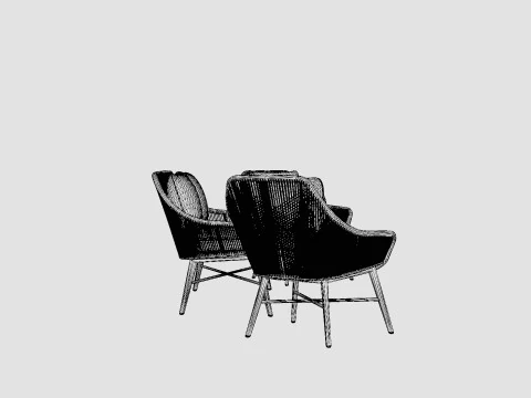 Pembroke sofa set 3D Model