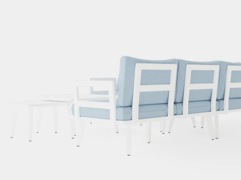 Villac sofa set 3D Model