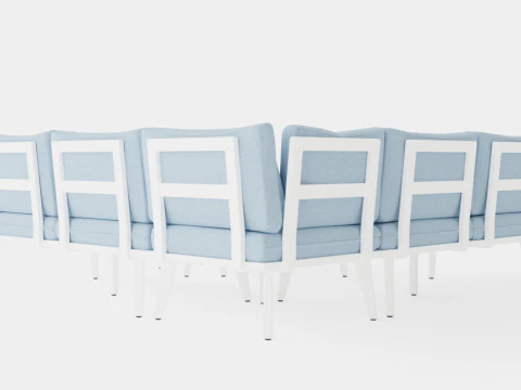 Villac sofa set 3D Model