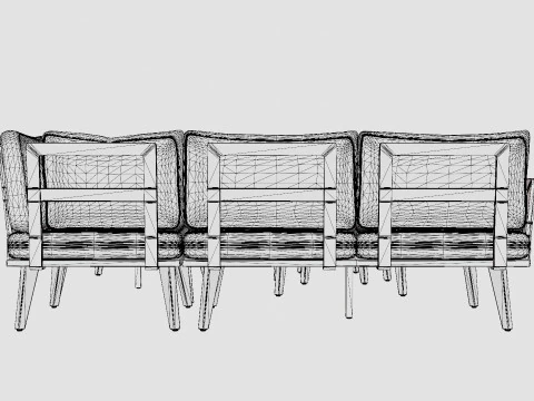 Villac sofa set 3D Model