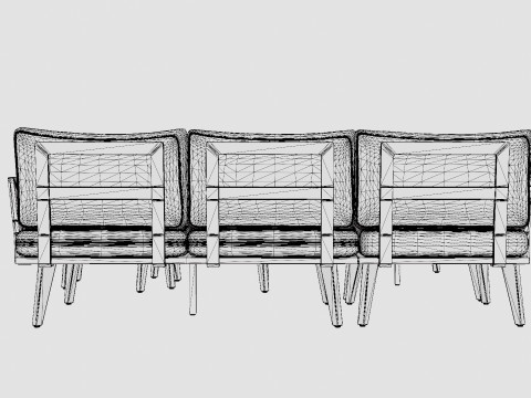 Villac sofa set 3Dモデル