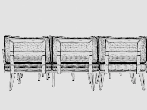 Villac sofa set 3D Model