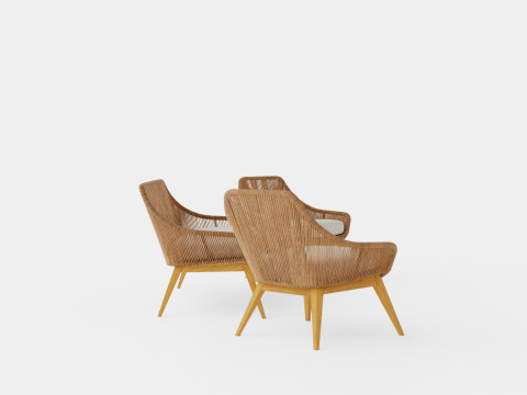 Hassel sofa set 3D Model