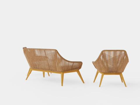 Hassel sofa set 3D Model