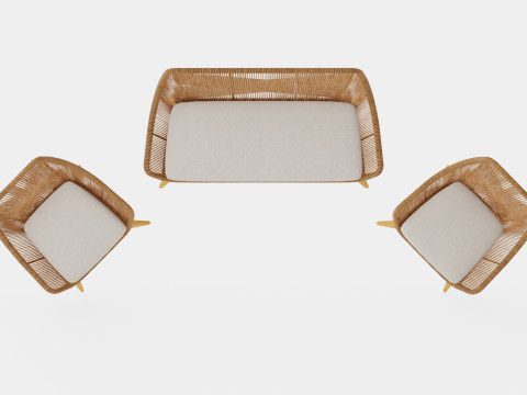 Hassel sofa set 3D Model
